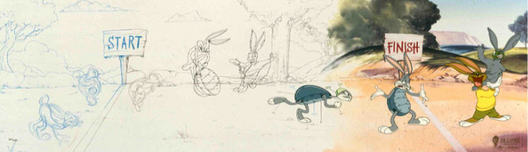 Bugs Bunny Art Bugs Bunny Art Process of Animation - Bugs Bunny & Tortoise